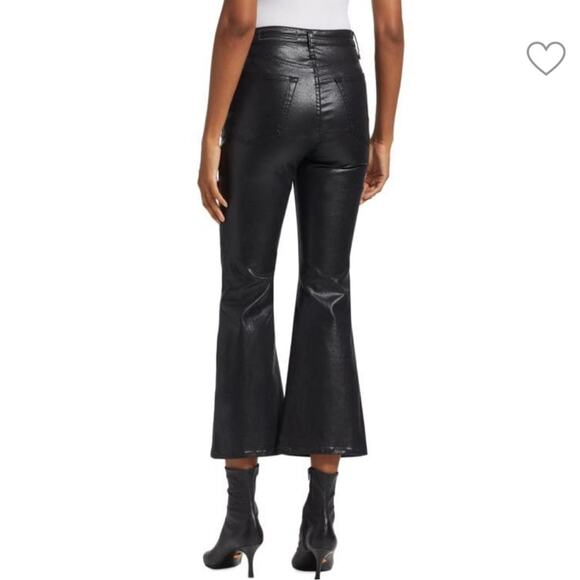 Rag & Bone Casey High-Rise Ankle Flare Pants in Coated Black Size 31 NWT - Picture 13 of 14
